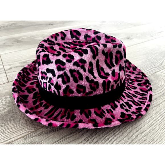 Pink and black leopard hat - Picture 1 of 6